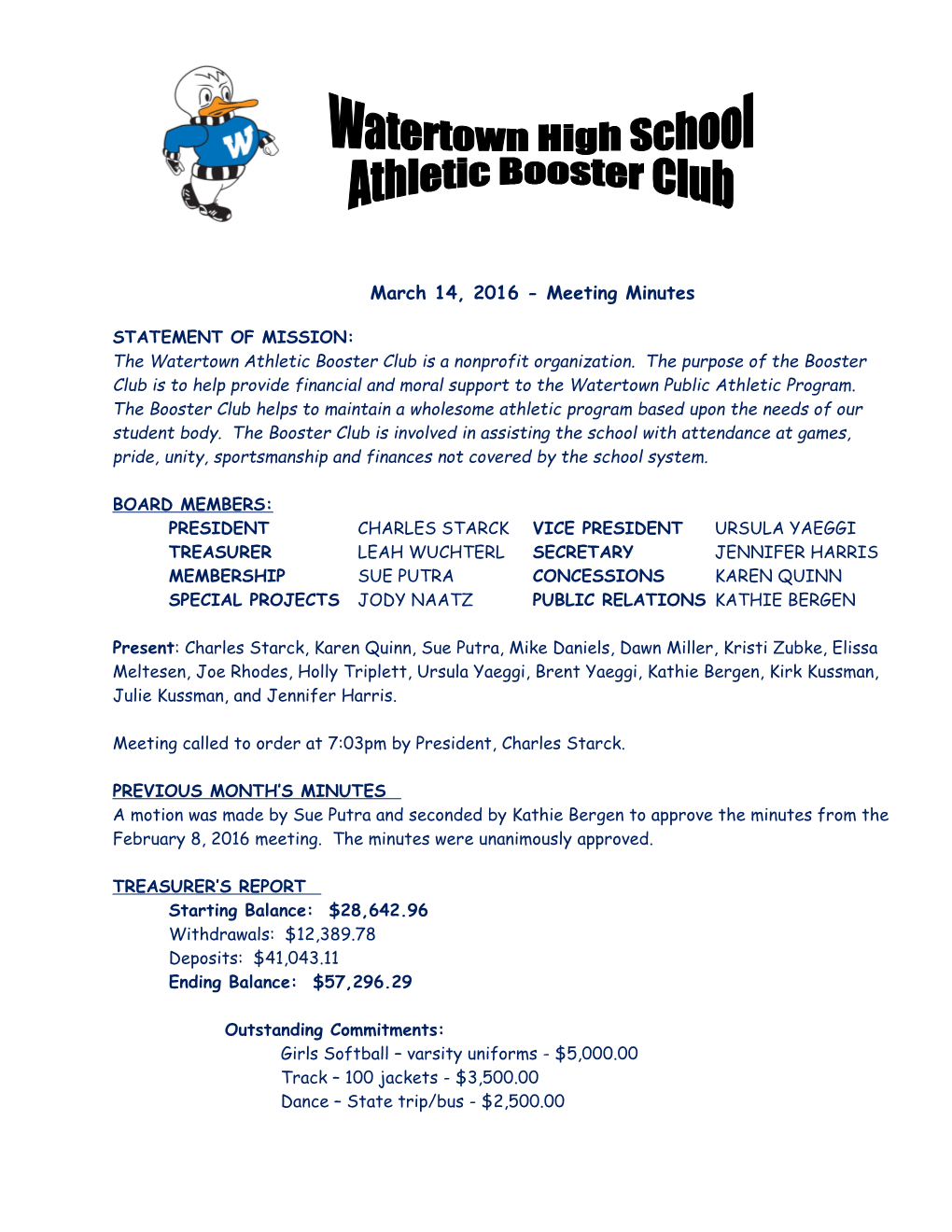 Watertown Athletic Booster Club