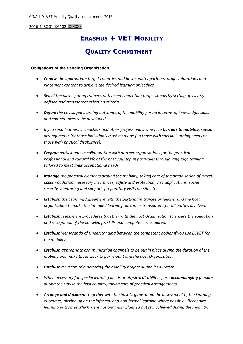 Gfna-II.9- VET Mobility Quality Commitment 2016