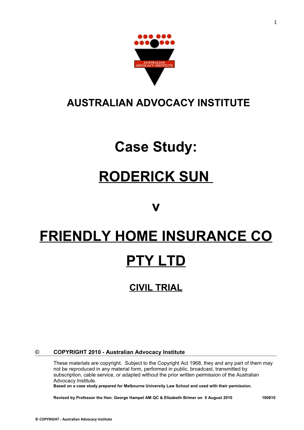 Friendly Home Insurance Co Pty Ltd