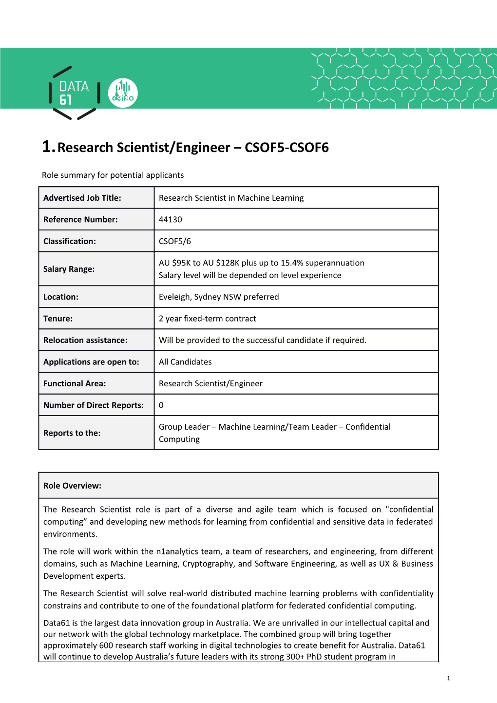 Research Scientist/Engineer CSOF5-CSOF6