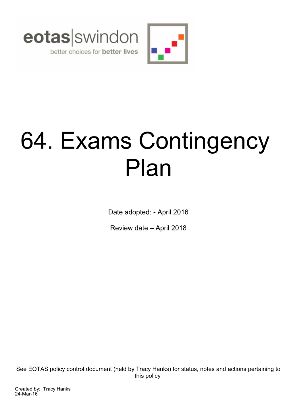 64. Exams Contingency