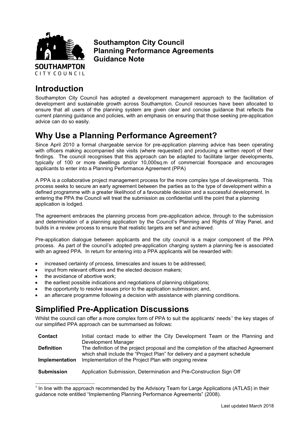 Why Use a Planning Performance Agreement?