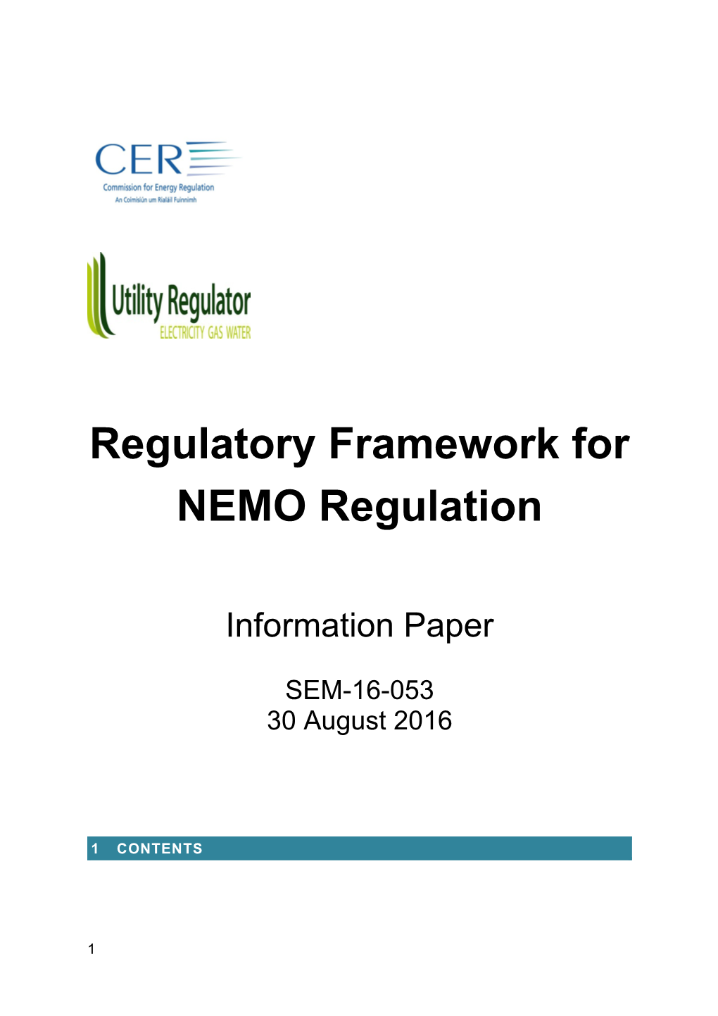 Regulatory Framework For