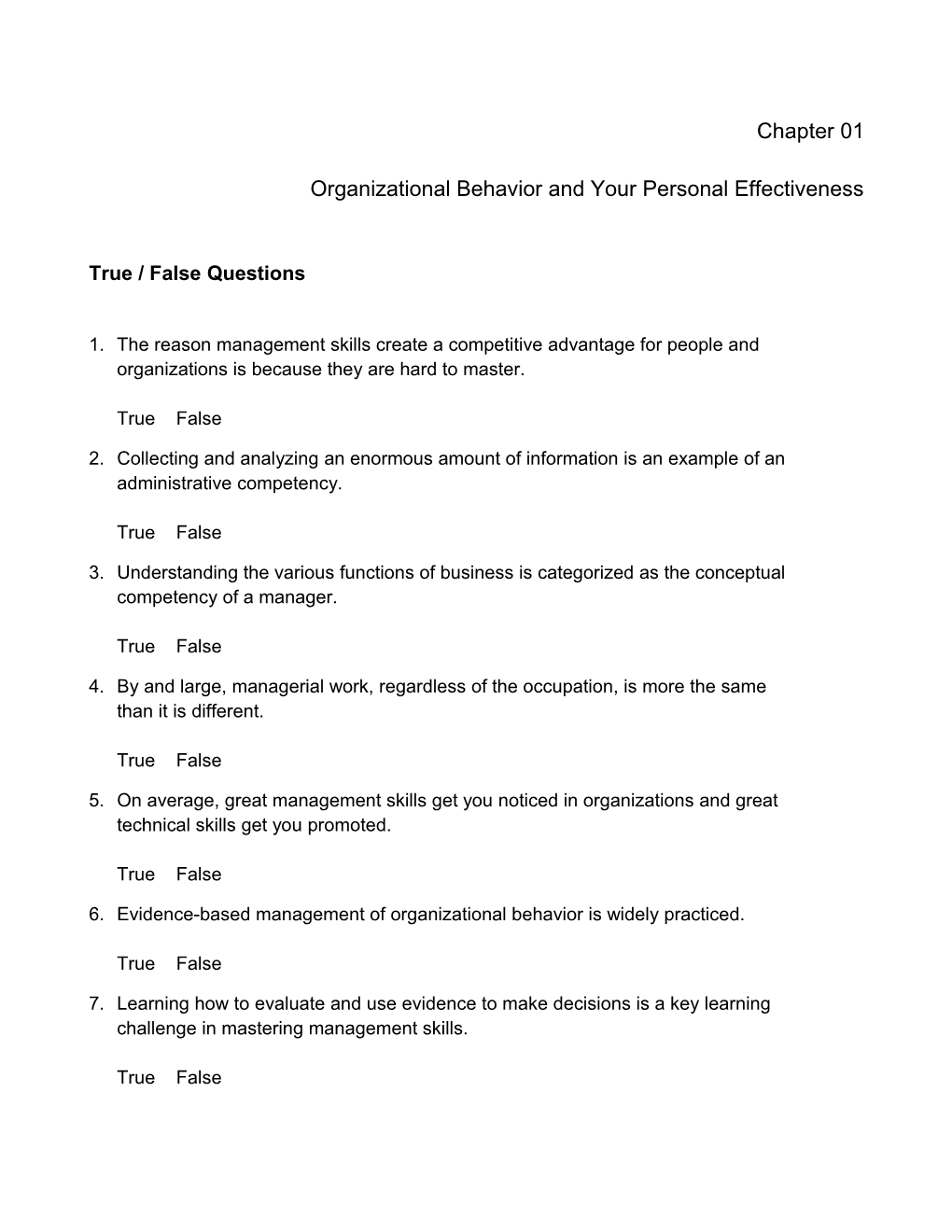 Organizational Behavior and Your Personal Effectiveness