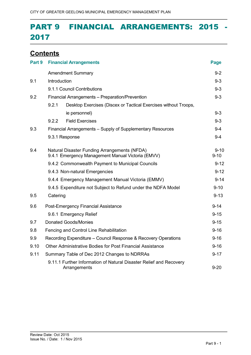 City of Greater Geelongmunicipal Emergency Management Plan