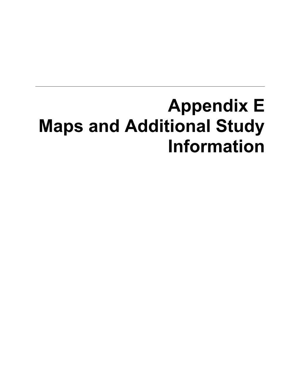 Maps and Additional Study