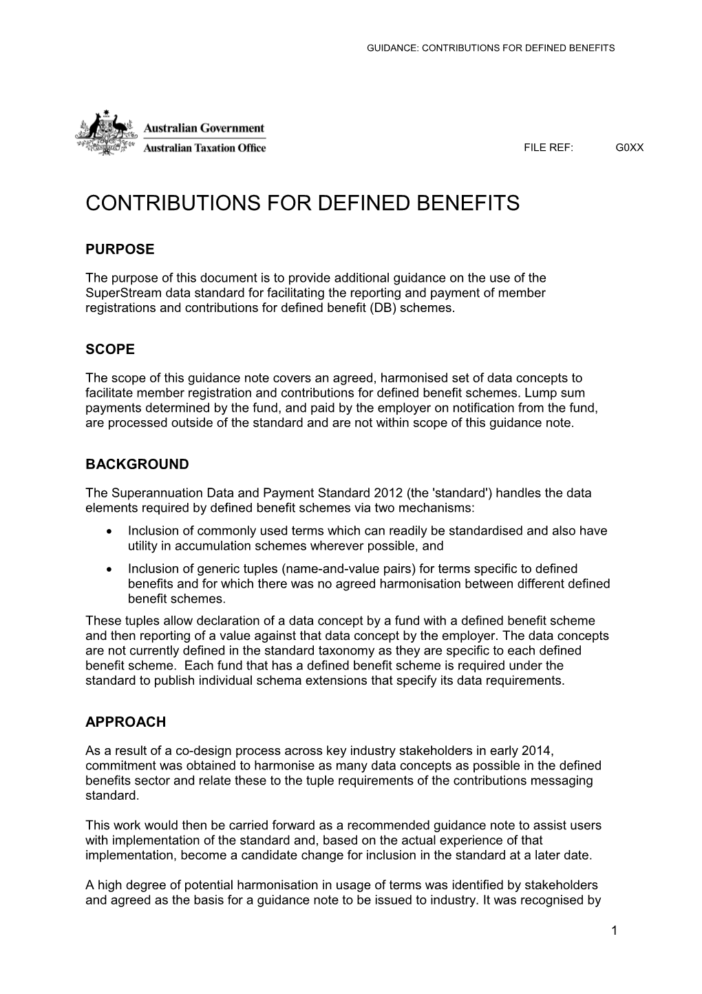 Contributions for Defined Benefits