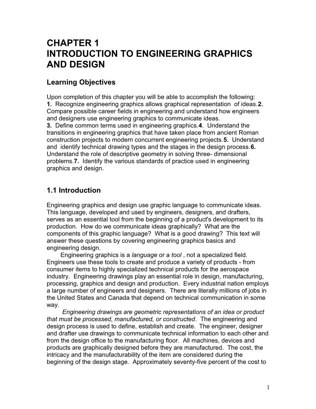 Introduction to Engineering Graphics and Design