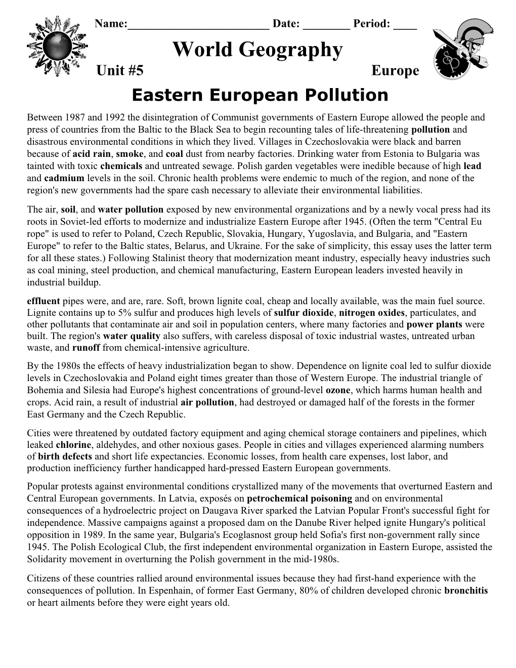Eastern European Pollution