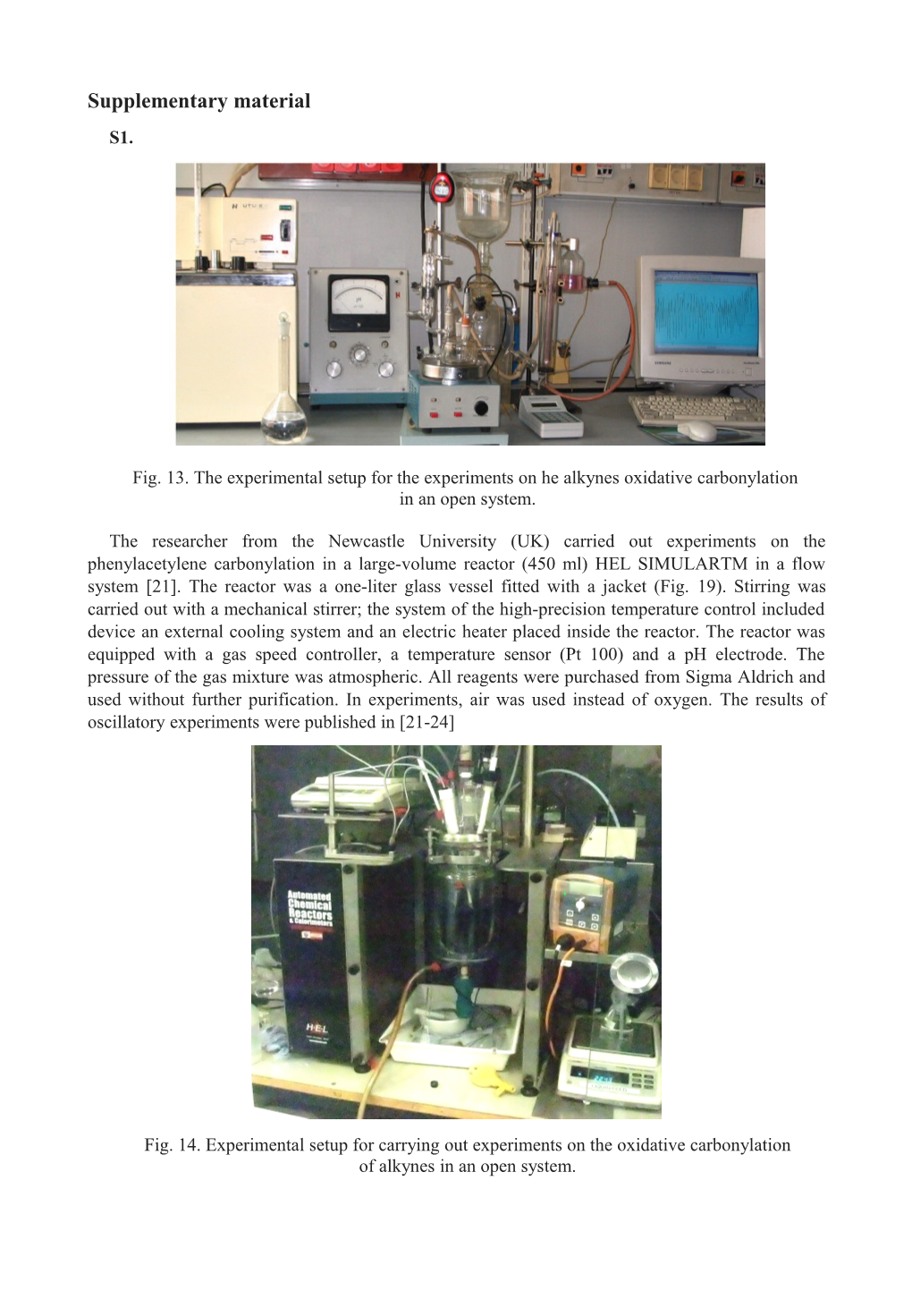 Fig. 13. the Experimental Setup for the Experiments on He Alkynes Oxidative Carbonylation