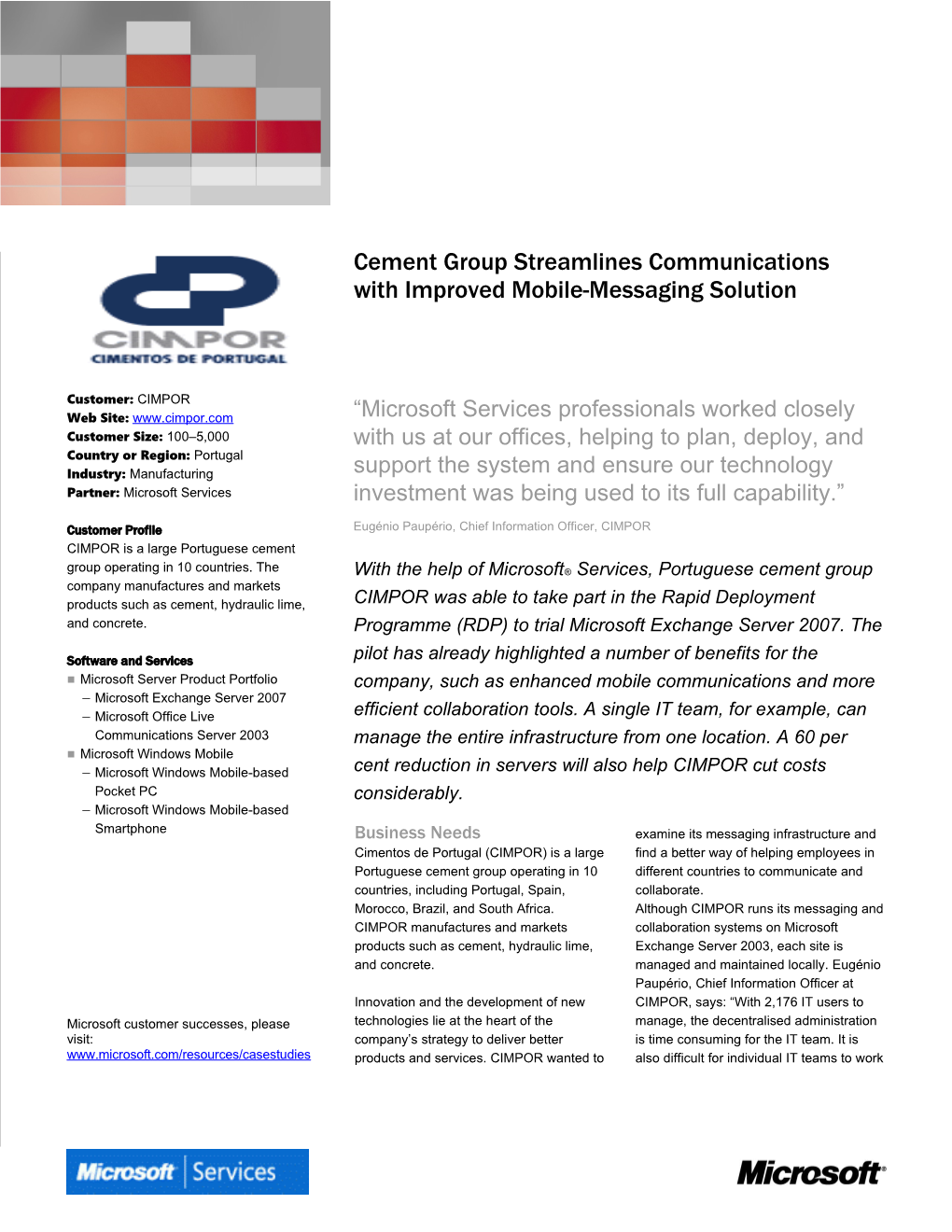 Global Cement Group Streamlines Communications Infrastructure with Messaging Solution