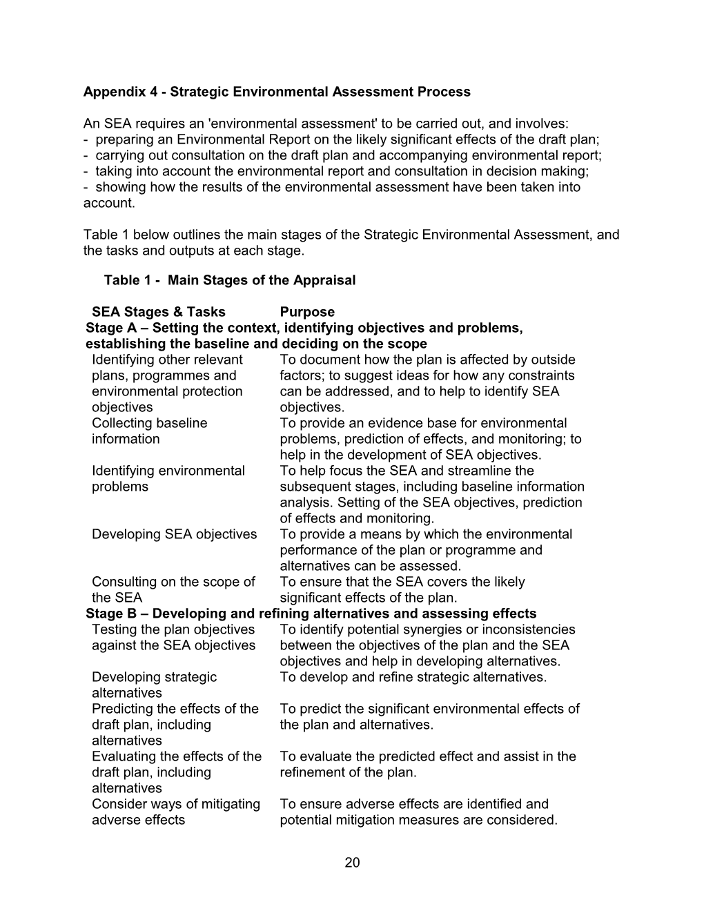 Appendix 5 - Strategic Environmental Assessment Process