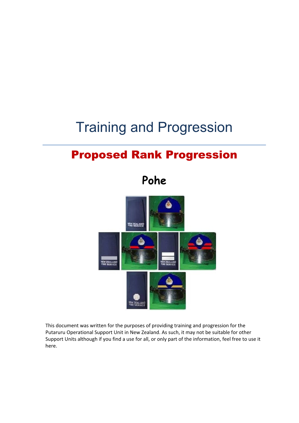 Fire Police Training & Progression