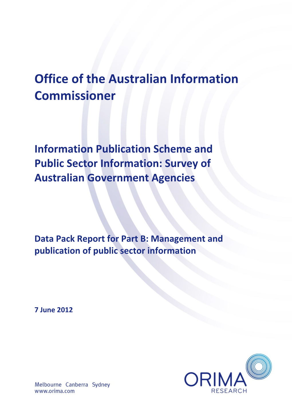 Public Sector Information Survey Introduction and Methodology