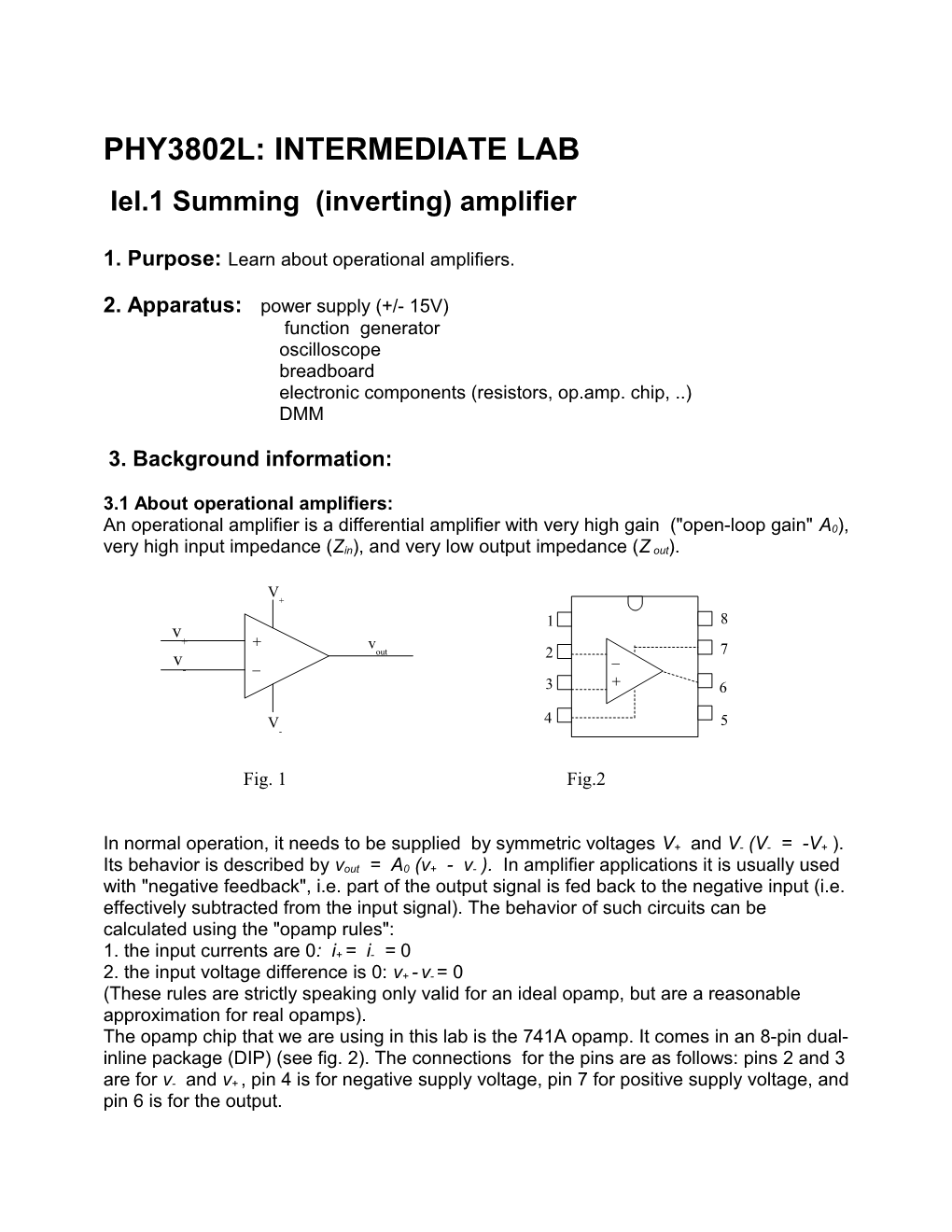 Op Amp Experiment #1