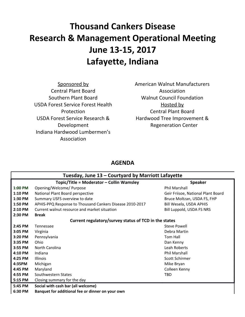 Research & Management Operational Meeting