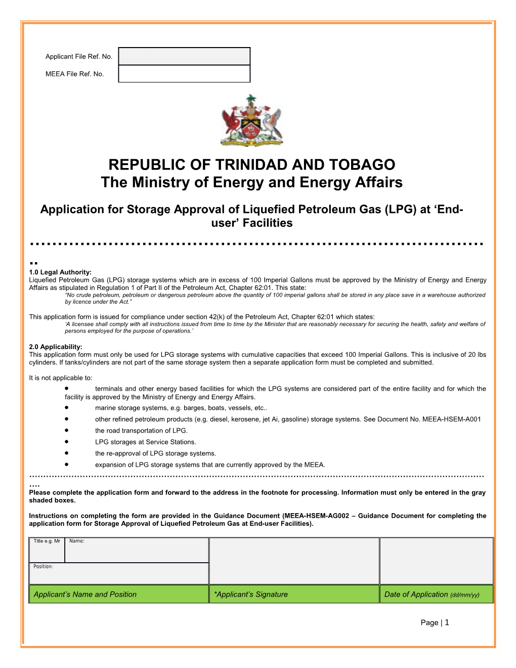 Republic of Trinidad and Tobago