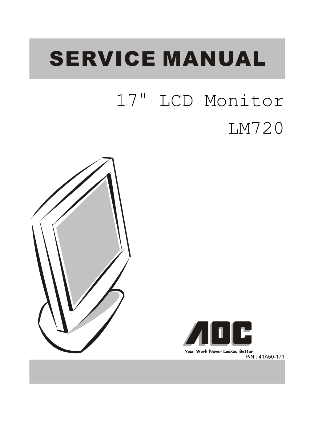 1. Specifications for Lcd Monitor