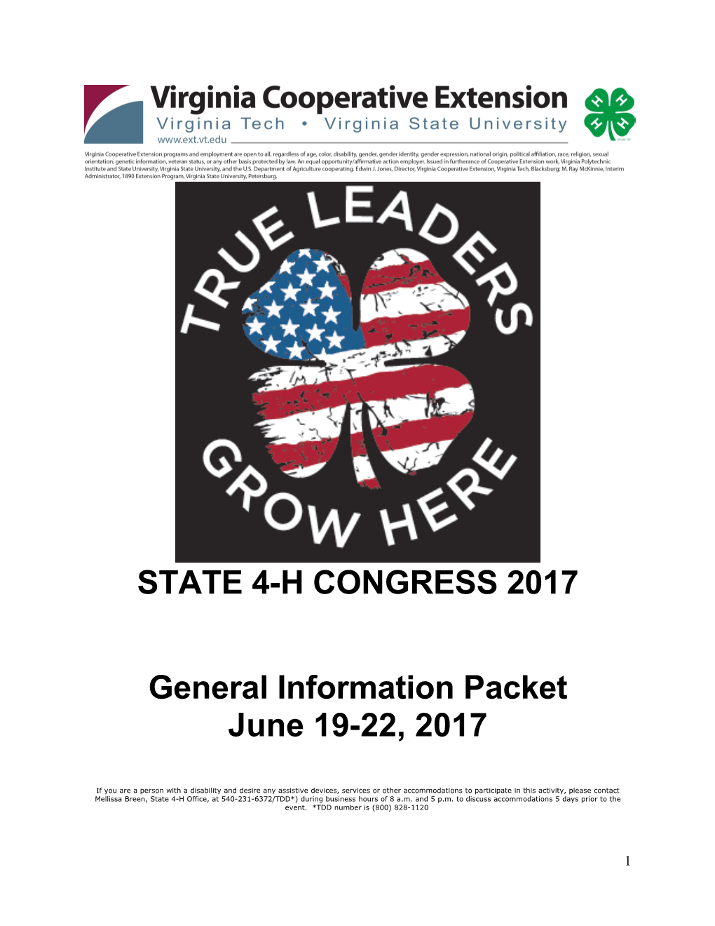 State 4-H Congress 2017