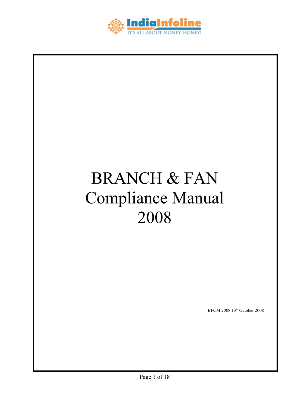 Branch Compliance Manual