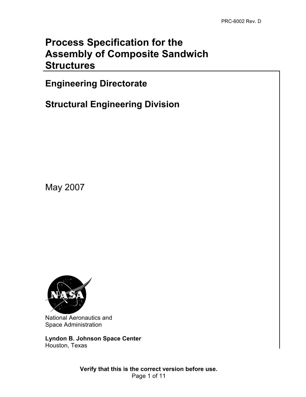 Process Specification for The