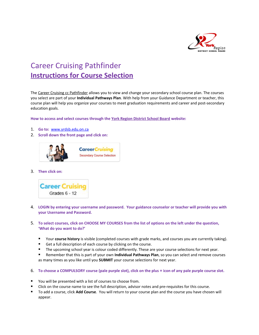 Career Cruising Tip Sheet