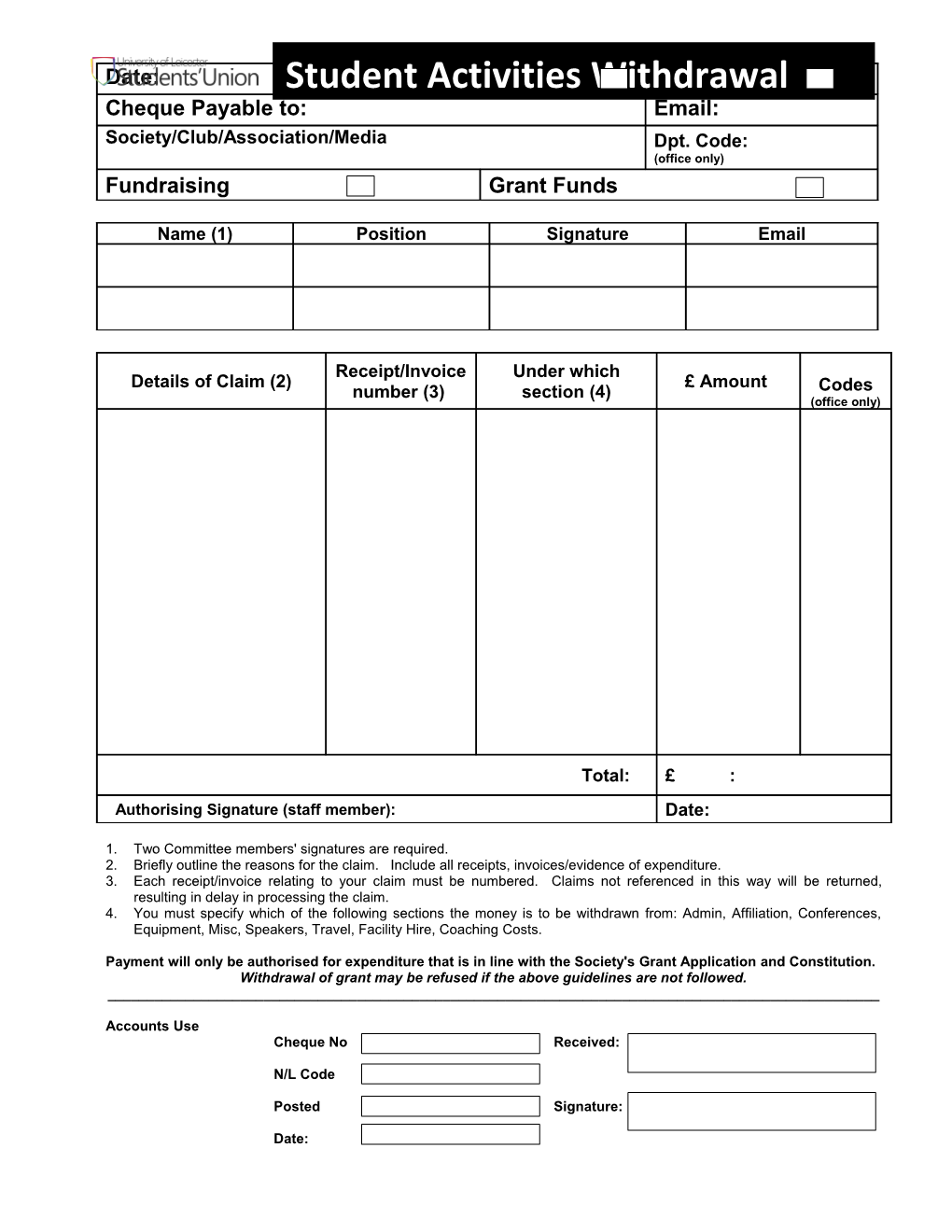 Two Committee Members' Signatures Are Required