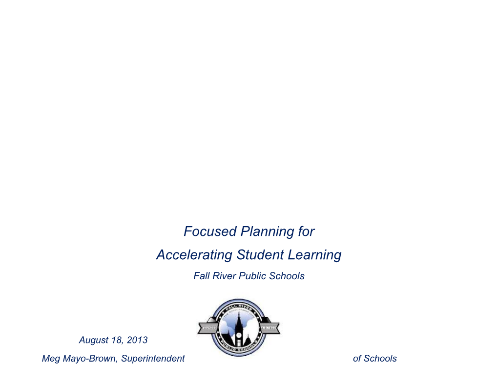 Fall River Accelerated Improvement Plan 2013