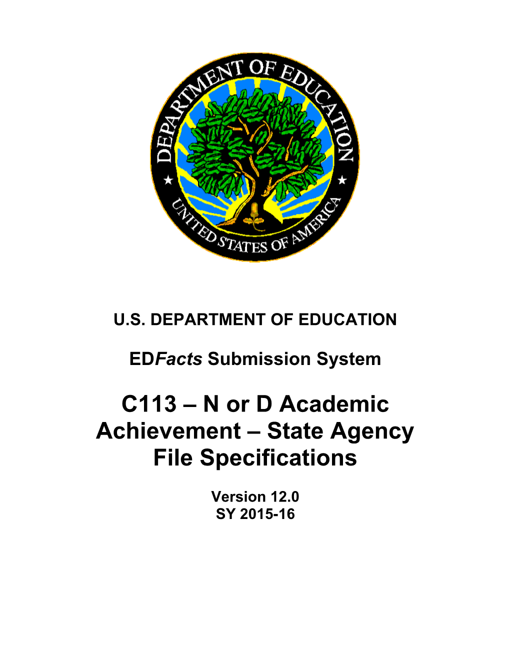 Neglected Or Delinquent Academic Achievement - State Agency File Specifications (Msword)