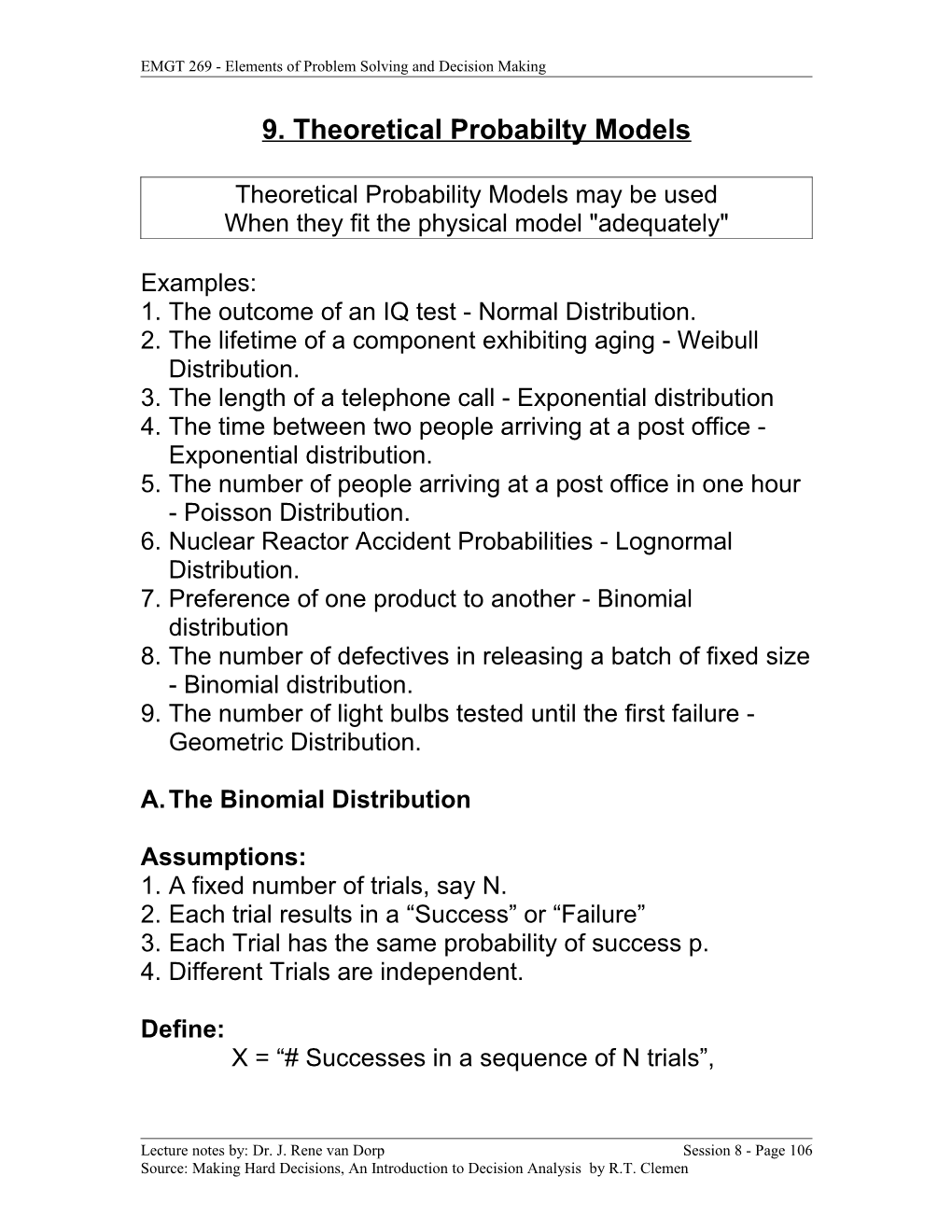 EMGT 269 - Elements of Problem Solving and Decision Making