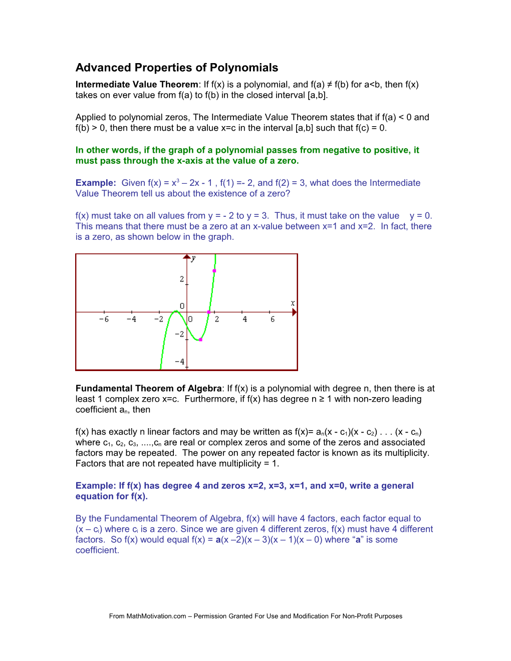 The Rational Zero Test