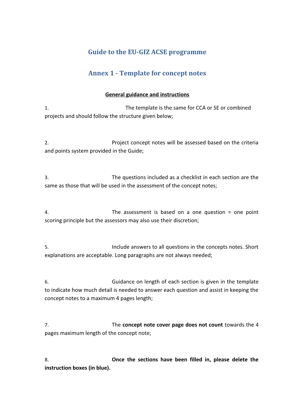 Guide to the EU-GIZ ACSE Programme