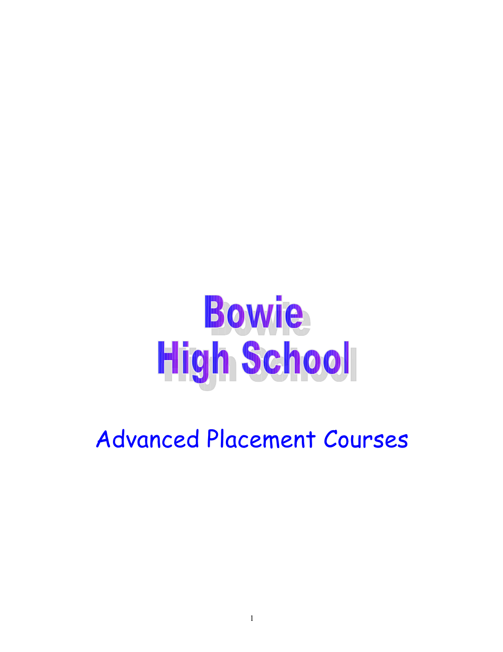 Advanced Placement Courses
