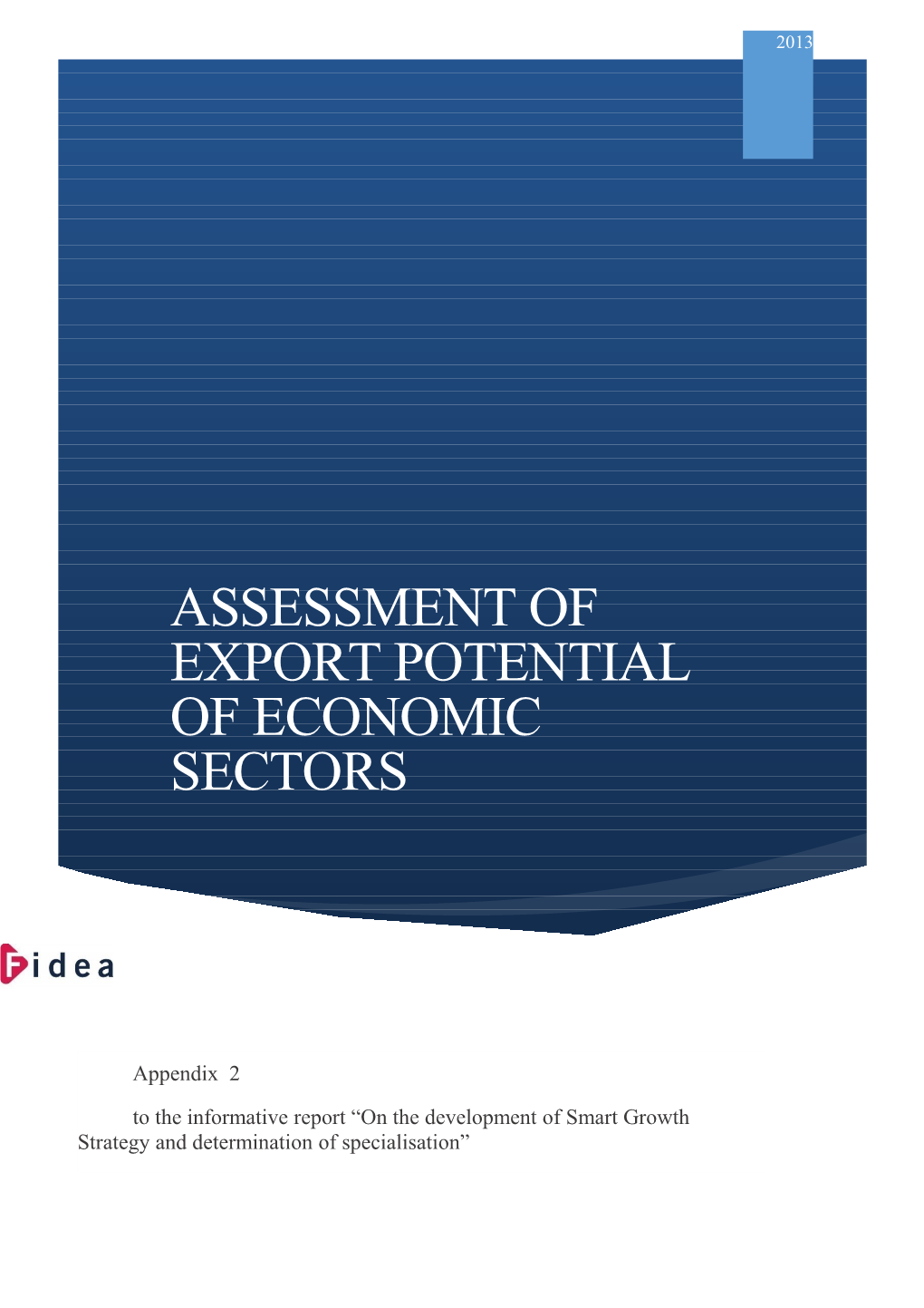 Assessment of Export Potential of Economic Sectors
