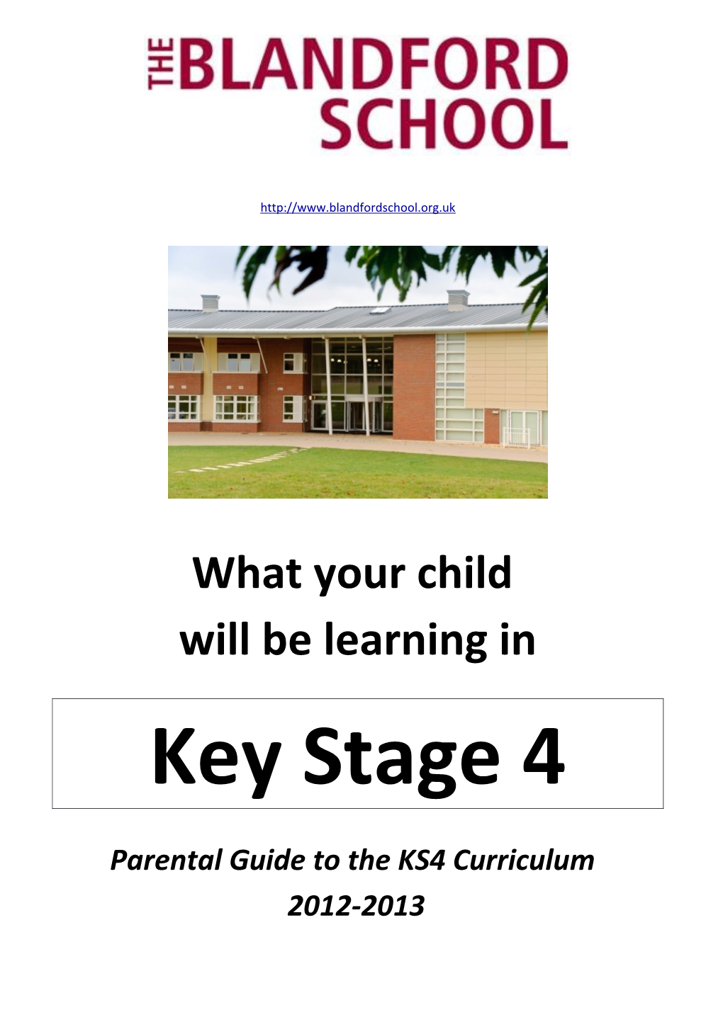 Parental Guide to the KS4 Curriculum
