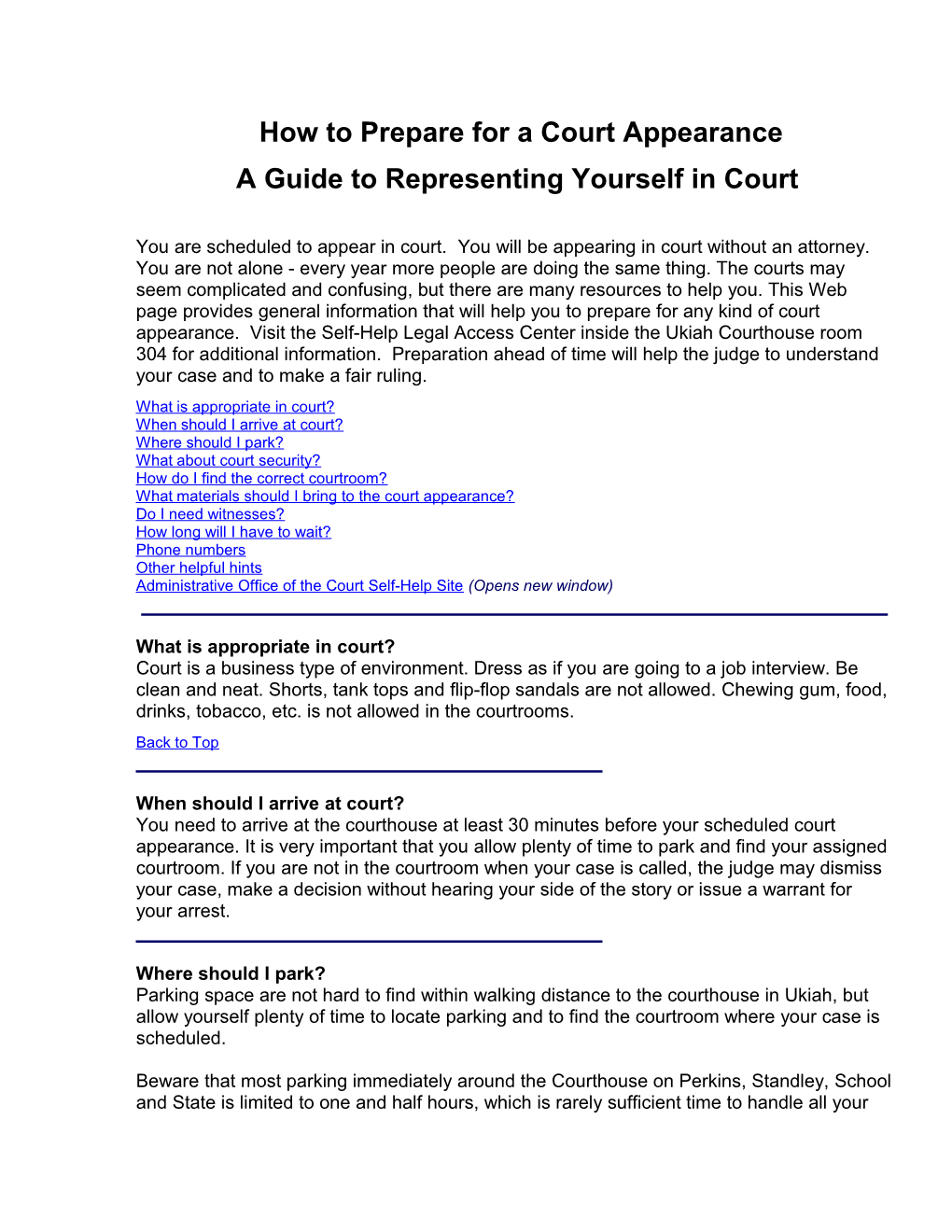 How to Prepare for a Court Appearance