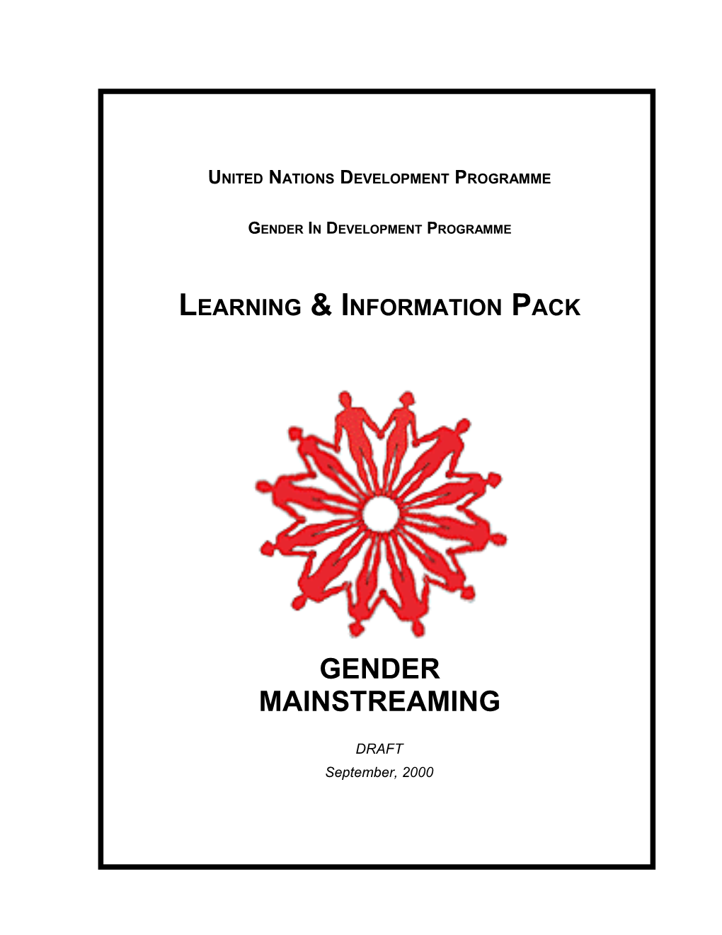 Gender Mainstreaming Information Pack