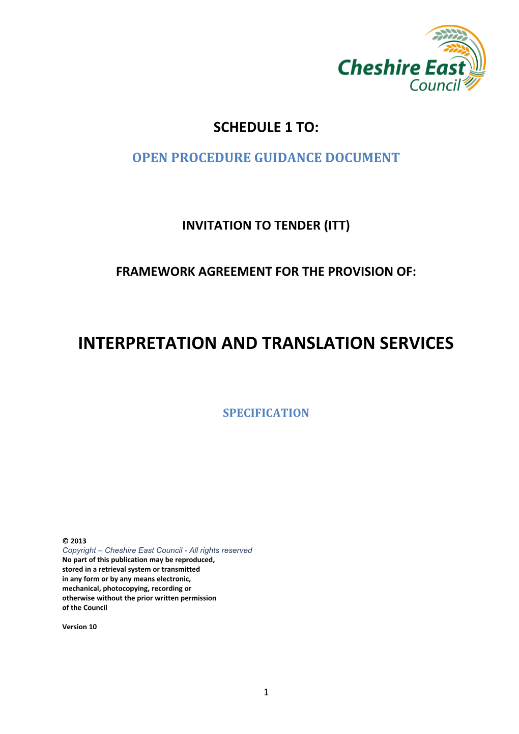 Open Procedure Guidance Document