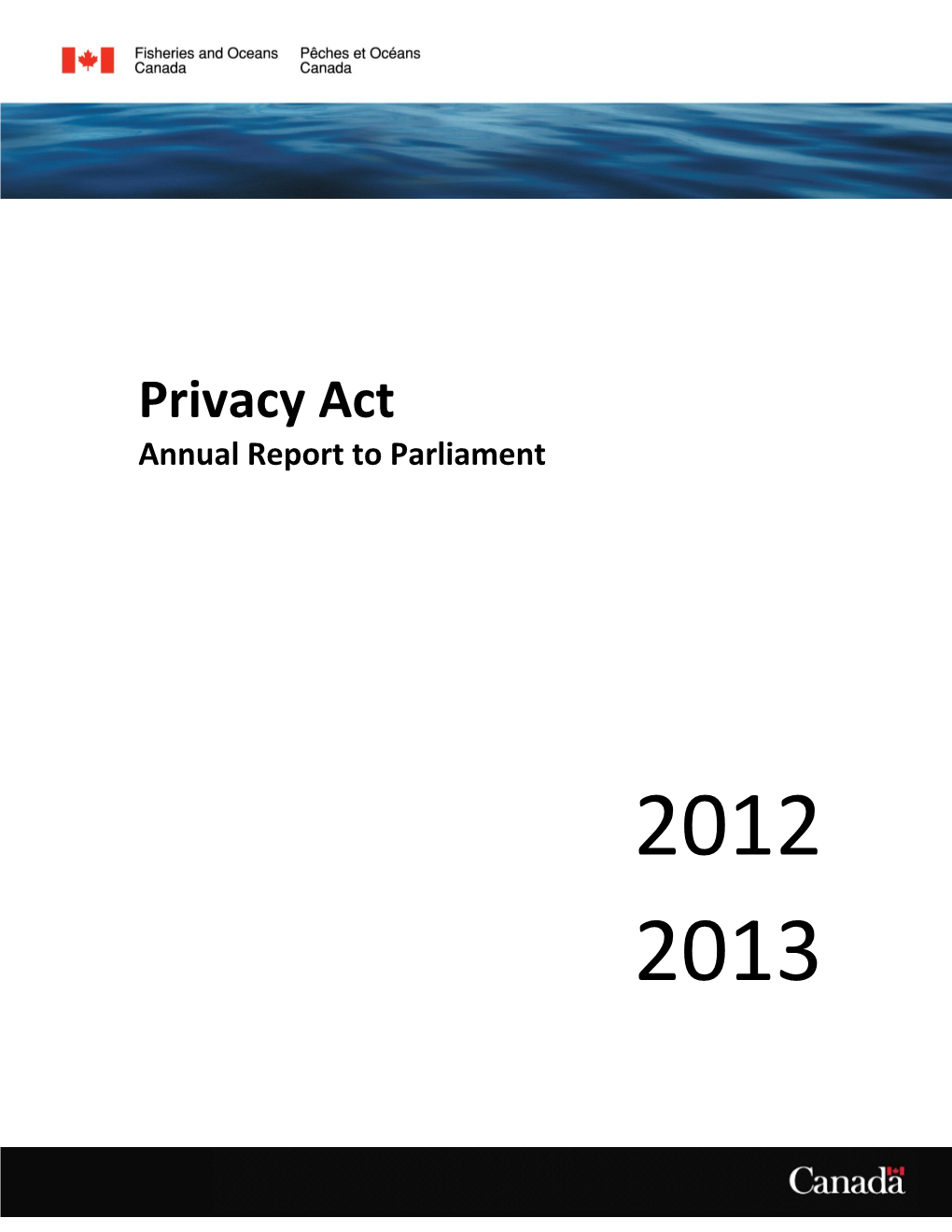 Annual Report to Parliament