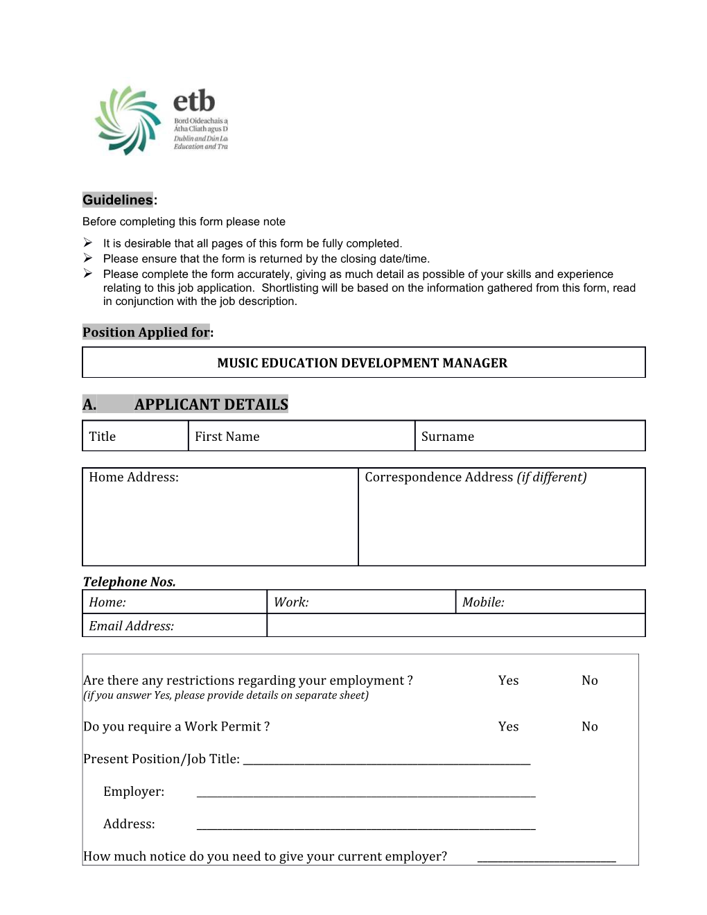 Before Completing This Form Please Note