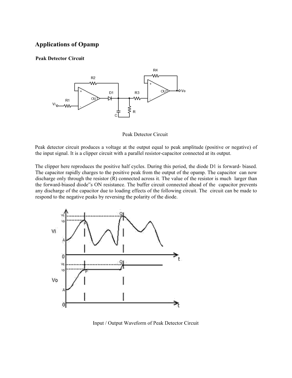 Applications of Opamp