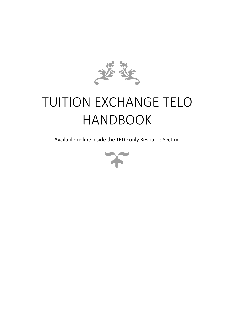 TUITION EXCHANGE TELO Handbook