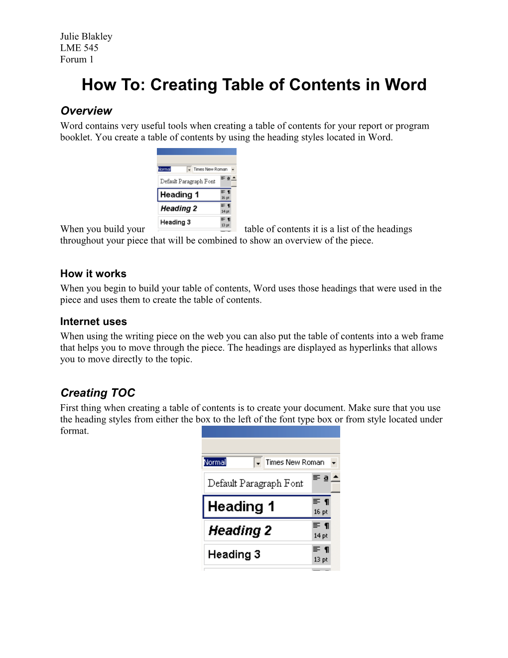 How To: Creating Table of Contents and Indexes in Word