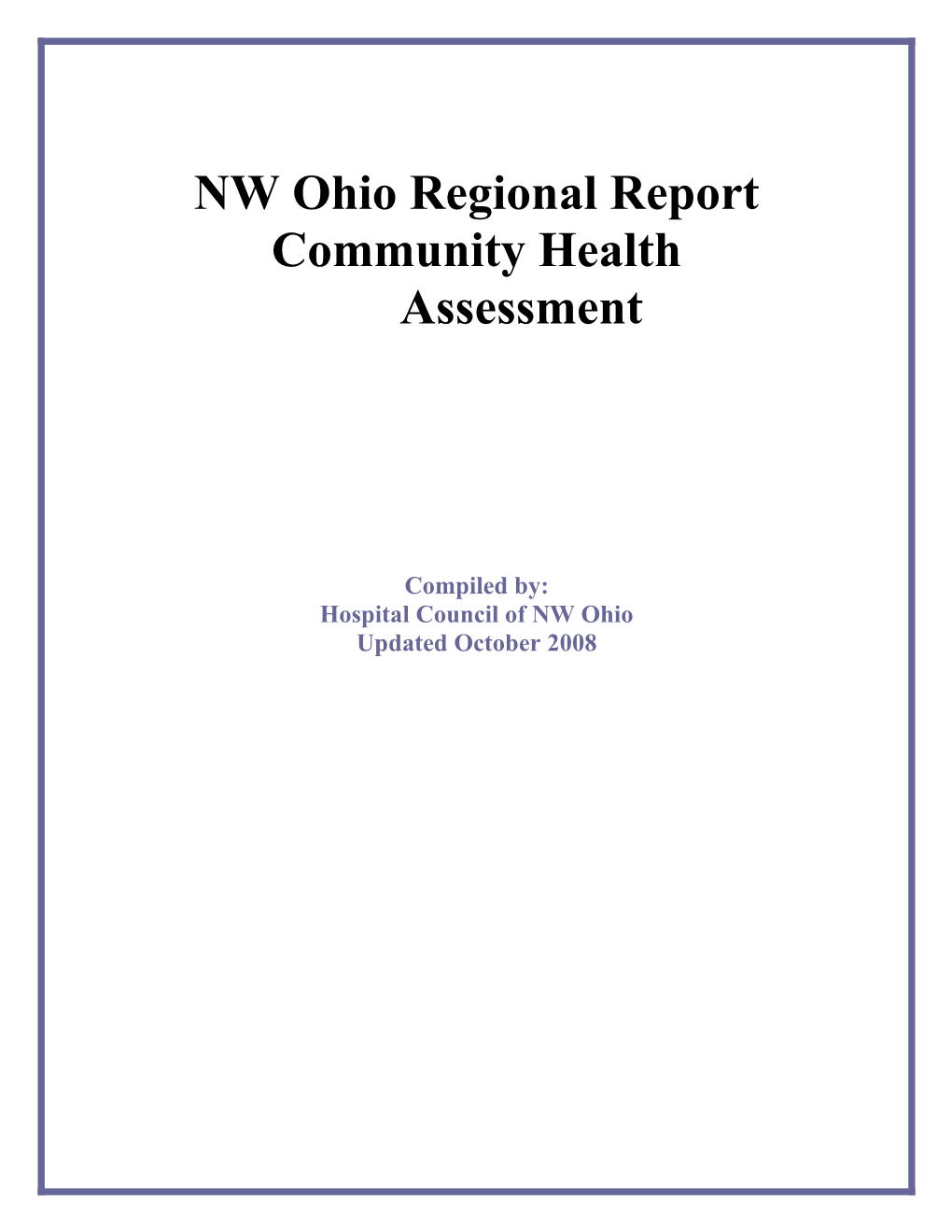 NW Ohio Regional Report