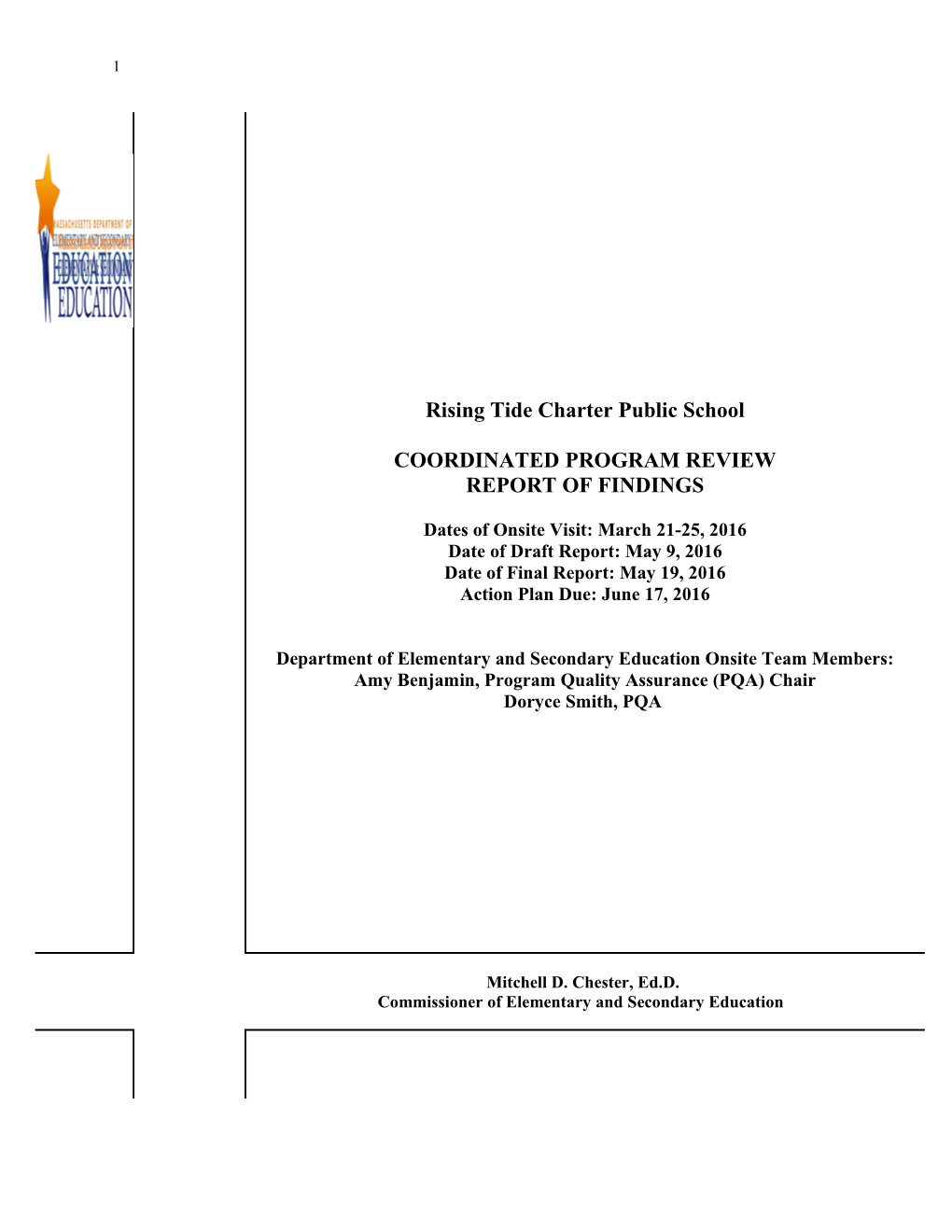 Rising Tide Charter School CPR Final Report 2016