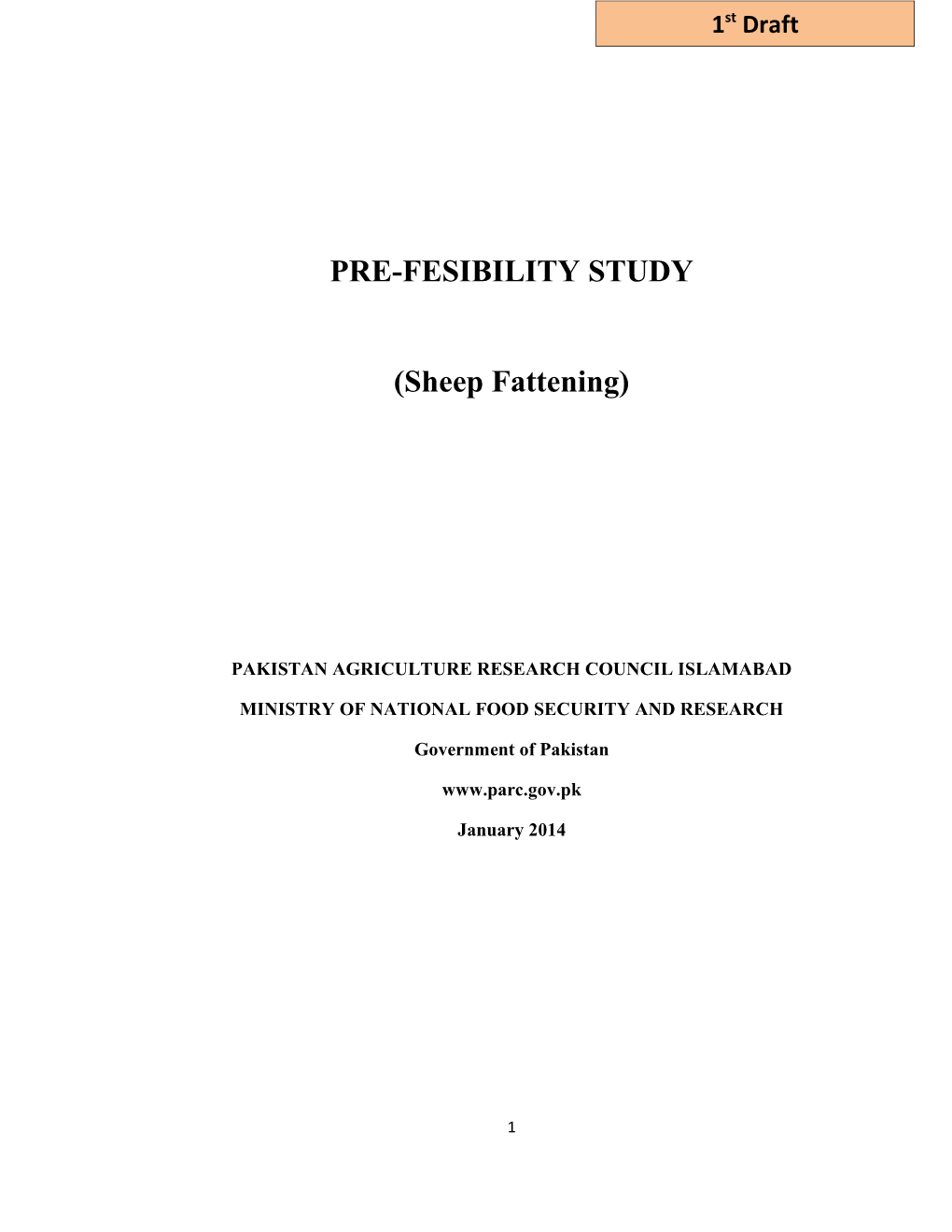 Pre-Feasibility Report