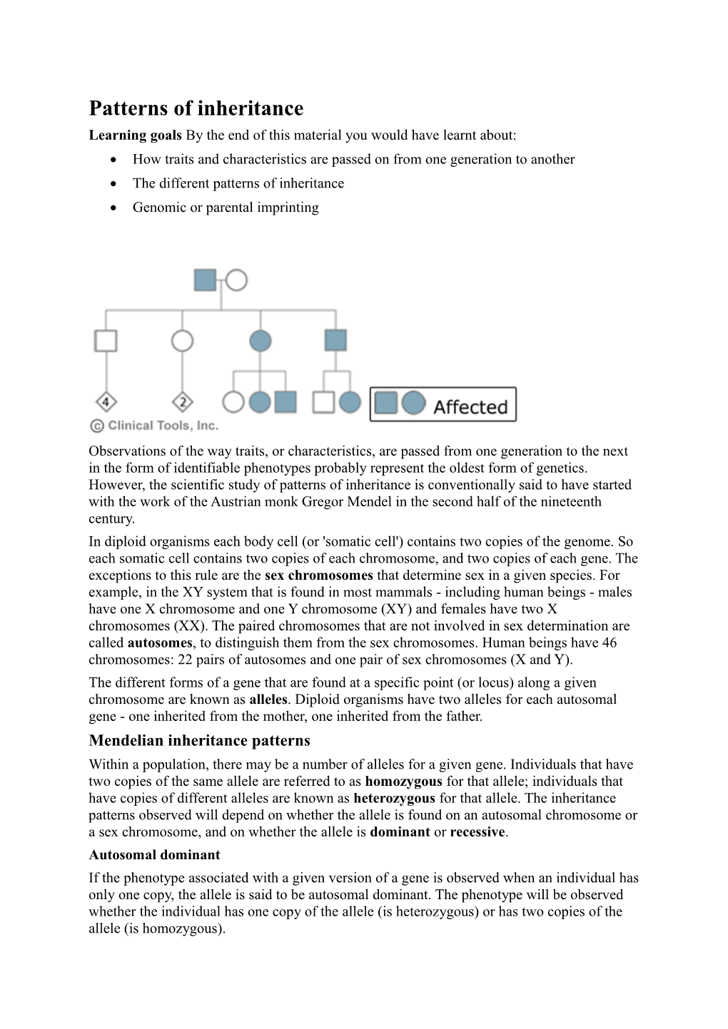 Patterns of Inheritance