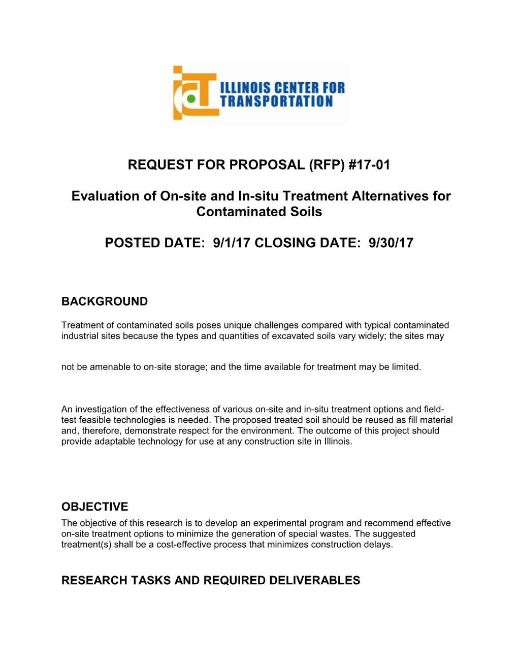 Request for Proposal (Rfp) #17-01