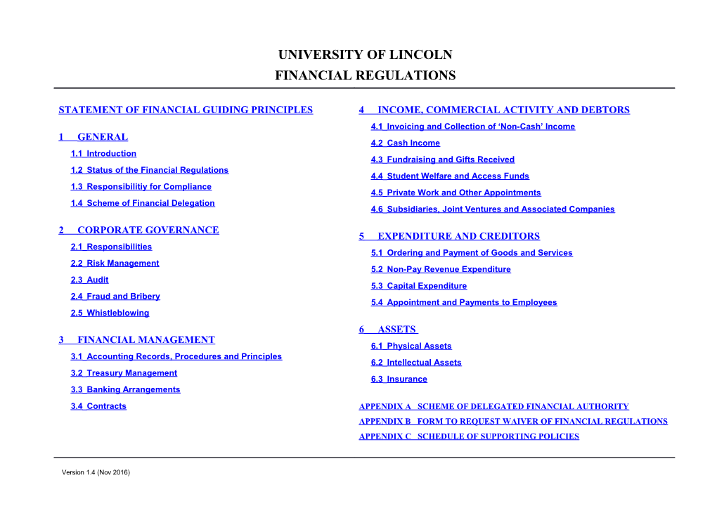 Statement of Financial Guiding Principles