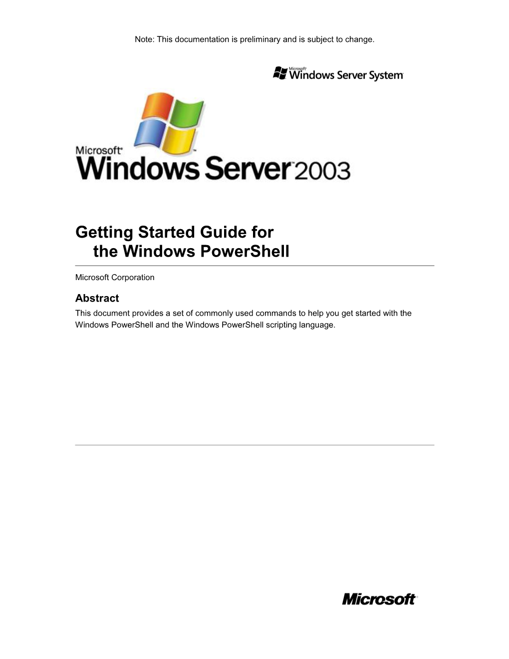 Getting Started Guide to Using the MSH Shell and Language